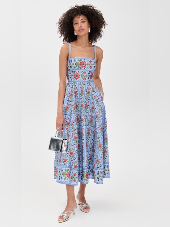 Hill House Dresses & Skirts - NWT Hill House Margot Midi Dress in Floral Block Stripe/Blue Multi